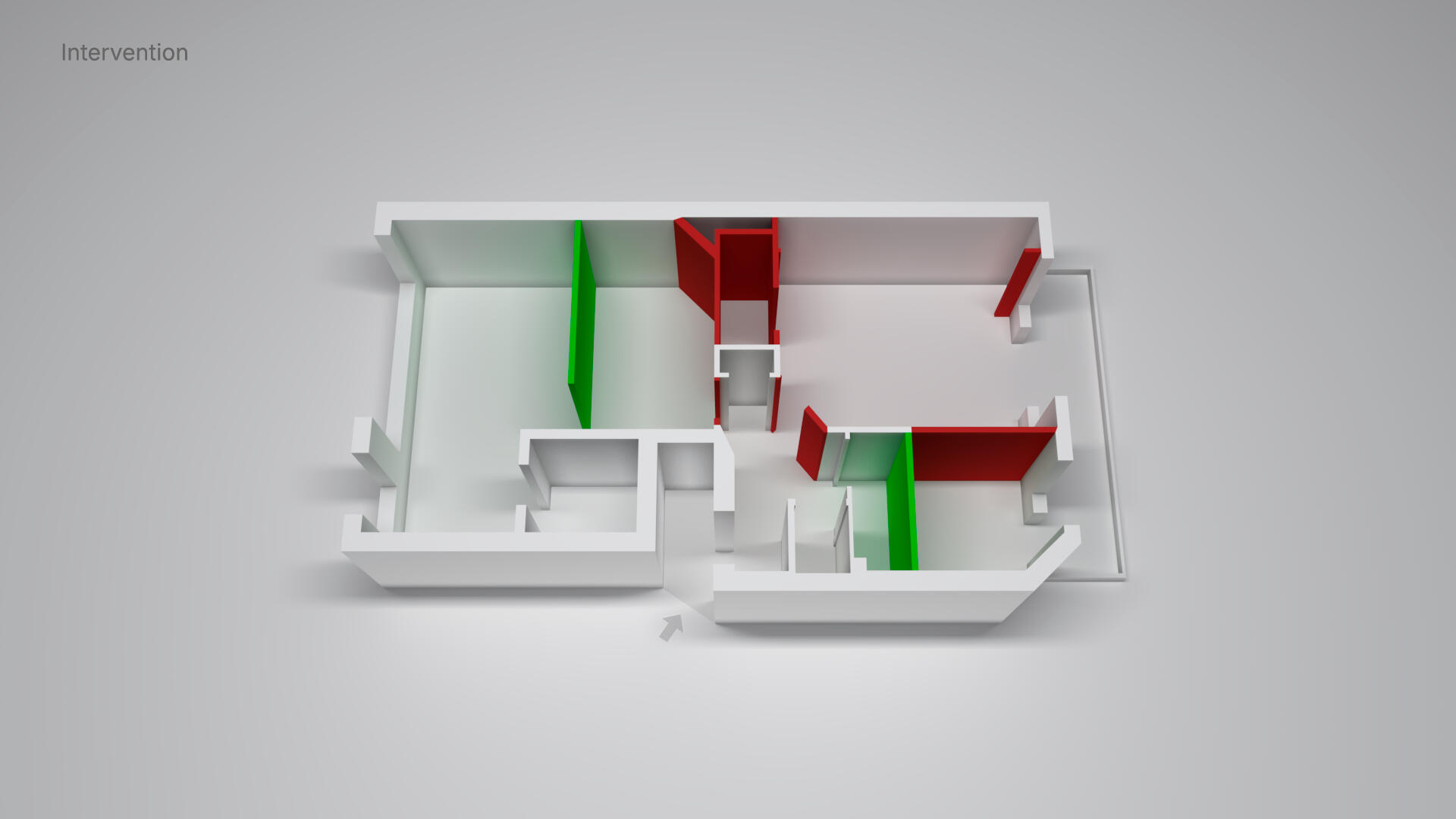 Case 3 — demolition and approved layout